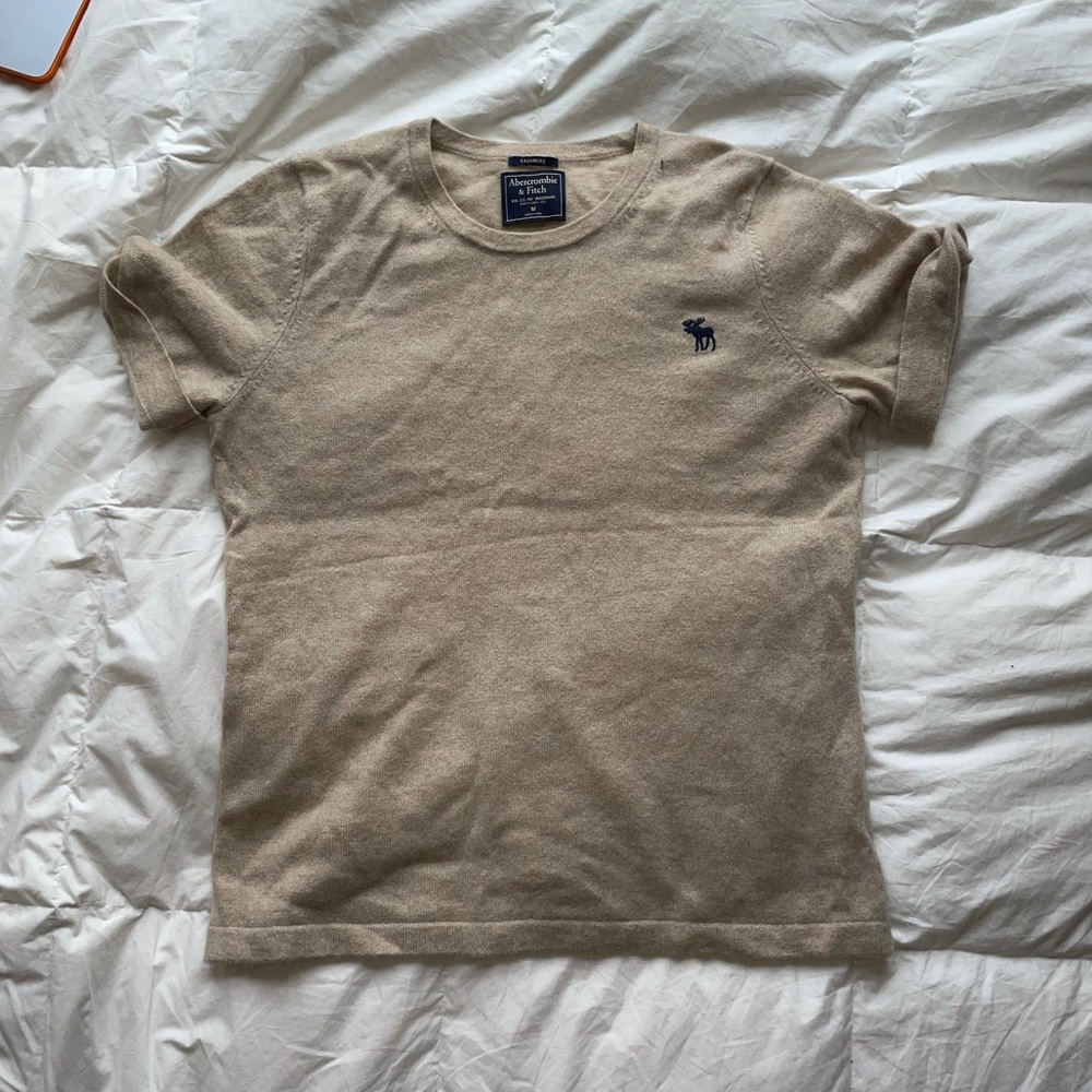 Abercrombie 100%CASHMERE Crewneck Short Sleeve Top